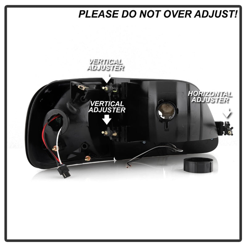 SPYDER Xtune Ford F150 97-03 Crystal Headlights w/ Clear LED Corners Black HD-ON-FF15097-LED-SET-BK 5014184 5014184 Photo - Unmounted