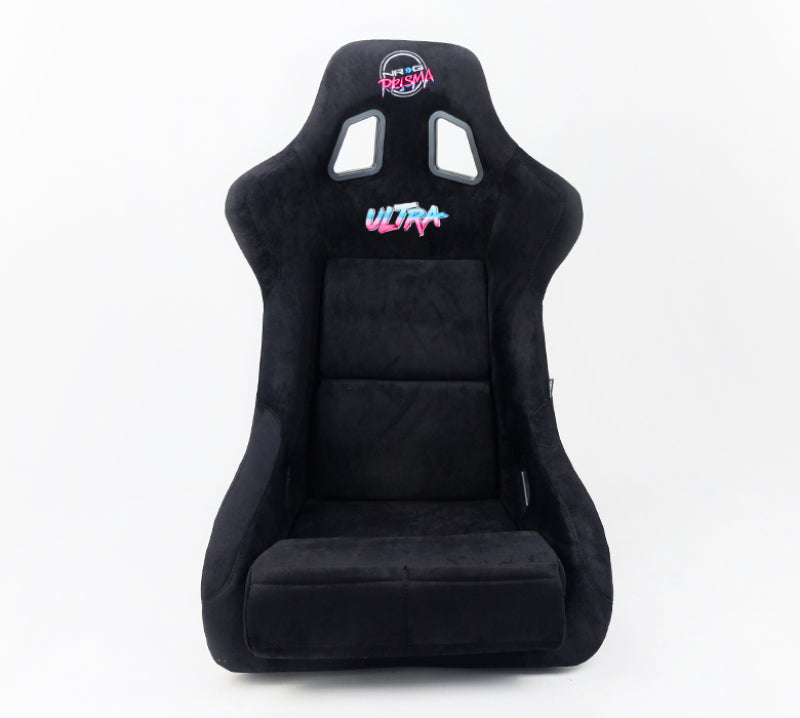 NRG FRP Bucket Seat ULTRA Edition - Large (Black Alcantara/Gold Glitter Back) FRP-302BK-ULTRA FRP-302BK-ULTRA Photo - Primary