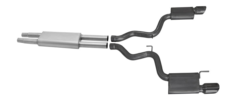 Gibson 15-17 Ford Mustang V6 3.7L 3in Cat-Back Dual Exhaust - Black Elite (Ceramic) 619015-B 619015-B Photo - Primary