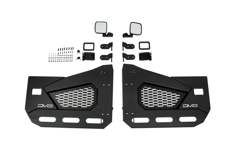 DV8 Offroad 18-22 Jeep Wrangler JL/JT Spec Series Half Doors - Front Set HDJL-02F HDJL-02F Photo - Unmounted
