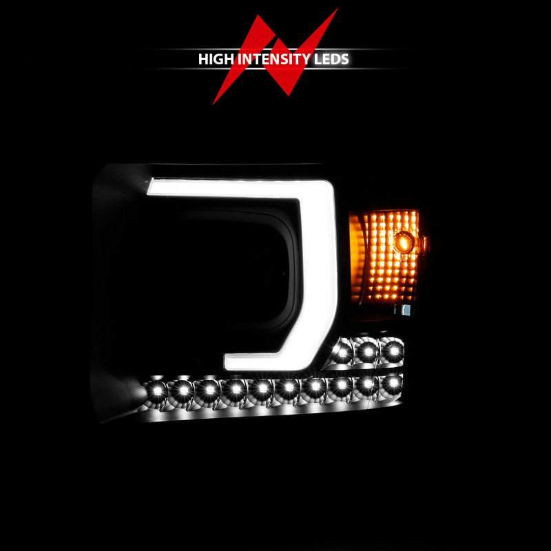 ANZO 2014-2015 Gmc Sierra 1500HD Projector Plank Style Headlight Black W/ Drl 111450 111450 User 5