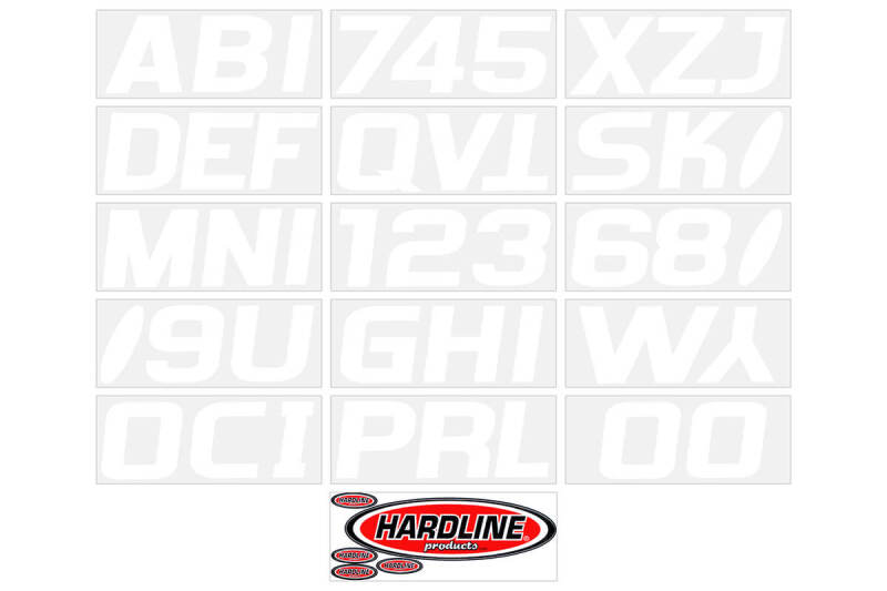 Hardline Boat Lettering Registration Kit 3 in. - 700 Solid White WHI700EC WHI700EC Photo - Primary