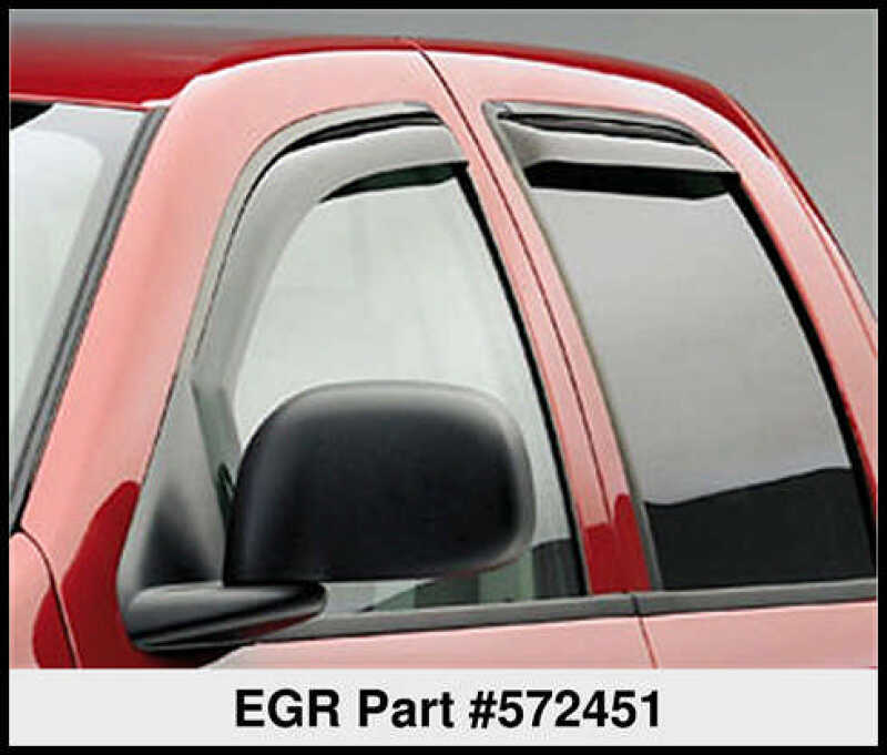 EGR 02-08 Dodge F/S Pickup Quad Cab New Body In-Channel Window Visors - Set of 4 (572451) 572451 572451 Thumbnail