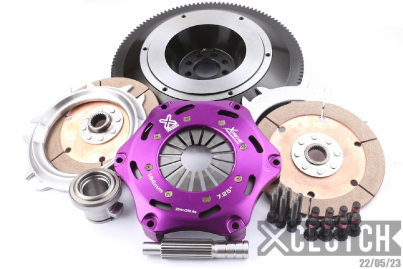 XCLUTCH 03-06 Nissan 350Z Track 3.5L 7.25in Twin Solid Ceramic Clutch Kit XKNI18523-2E XKNI18523-2E Photo - Primary