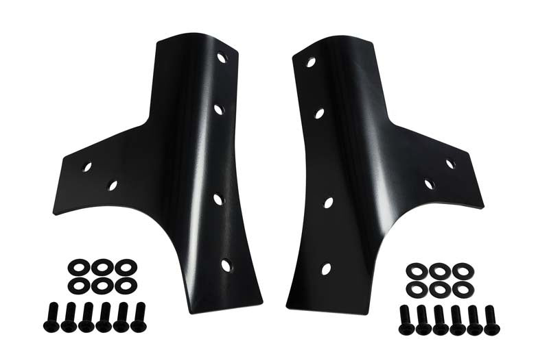 Kentrol 07-18 Jeep Wrangler JK Windshield Supports Pair - Powdercoat Black 50574 50574 Photo - Primary