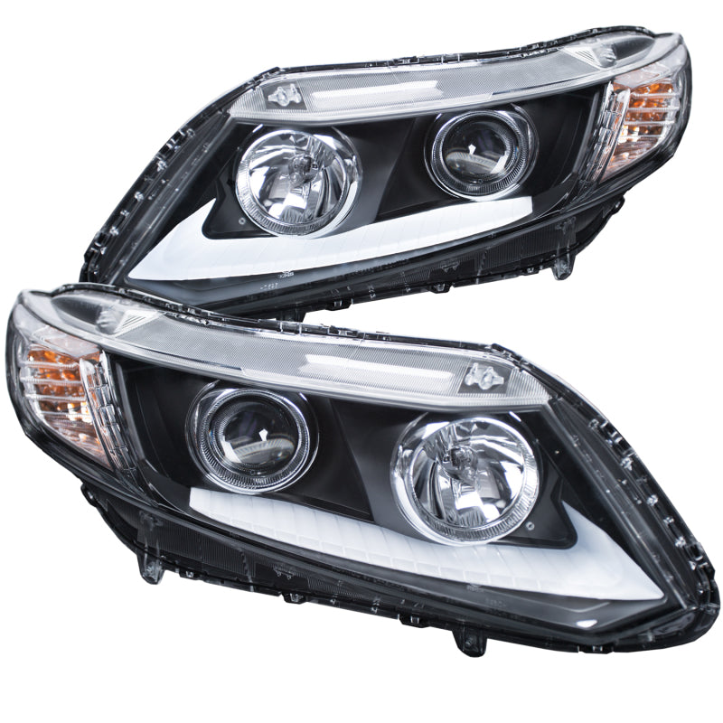 Anzo 2012-2015 Honda Civic Projector Headlights w/ U-Bar Chrome 121478 Photo - Primary