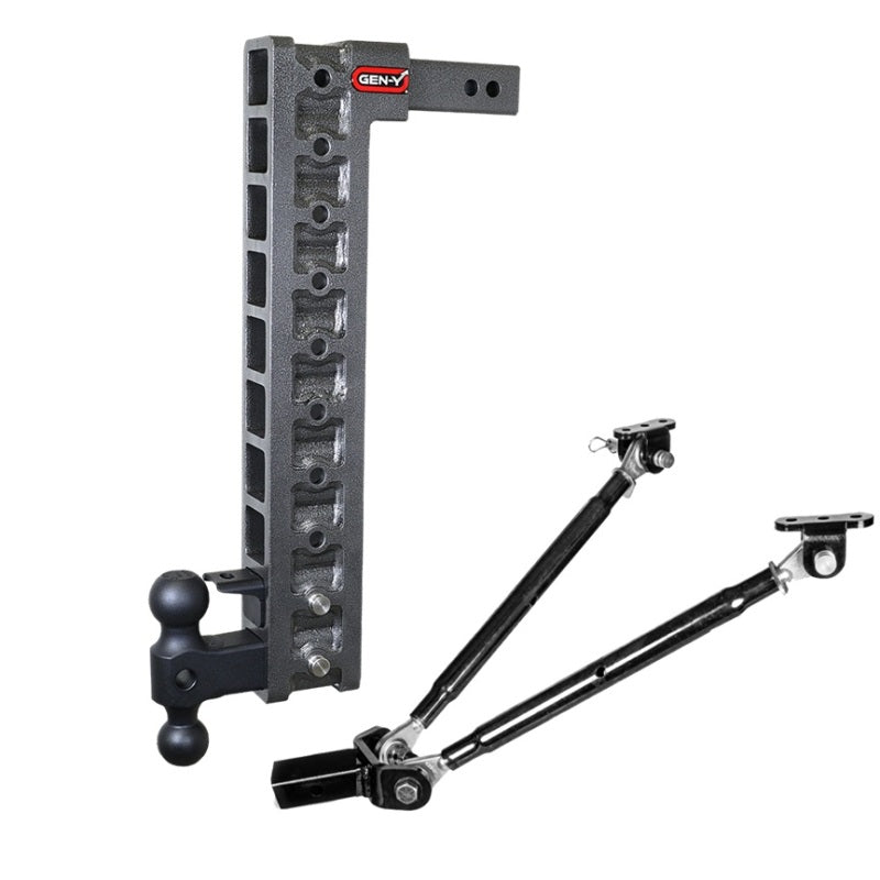 GEN-Y Hitch Gen-Y Mega Duty 2in Shank 22.5in Drop 10K Hitch w/GH-031 Dual-Ball/GH-0100 Stabilizer Kit GH-3110 GH-3110 User 1
