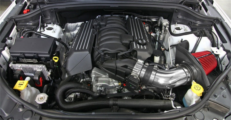 Spectre 12-18 Jeep Grand Cherokee V8-6.4L F/I Air Intake Kit - Polished w/Red Filter 9039 9039 Photo - Mounted