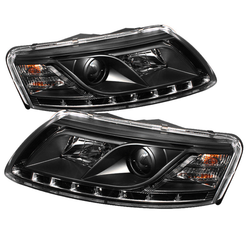 Spyder Audi A6 05-07 Projector Headlights Halogen Model Only - DRL Black PRO-YD-ADA605-DRL-BK 5029416 5029416 Photo - Primary