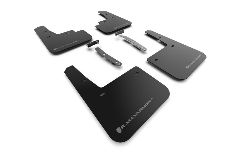 Rally Armor 2022 Hyundai Kona N Black UR Mud Flap w/ Grey Logo MF83-UR-BLK-GRY MF83-UR-BLK-GRY Photo - Primary