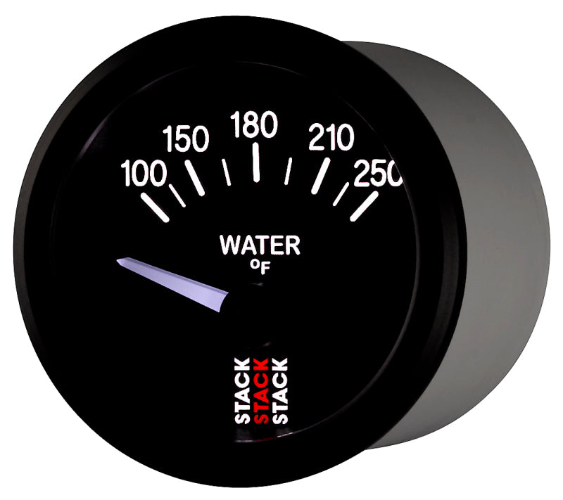 Autometer Stack 52mm 100-250 Deg F 1/8in NPTF Electric Water Temp Gauge - Black ST3208 ST3208 User 3