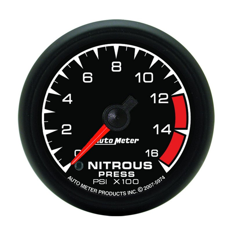 Autometer ES 52mm Full Sweep Electric 0-1600 PSI Nitrous Pressure Gauge 5974 5974 Photo - Primary