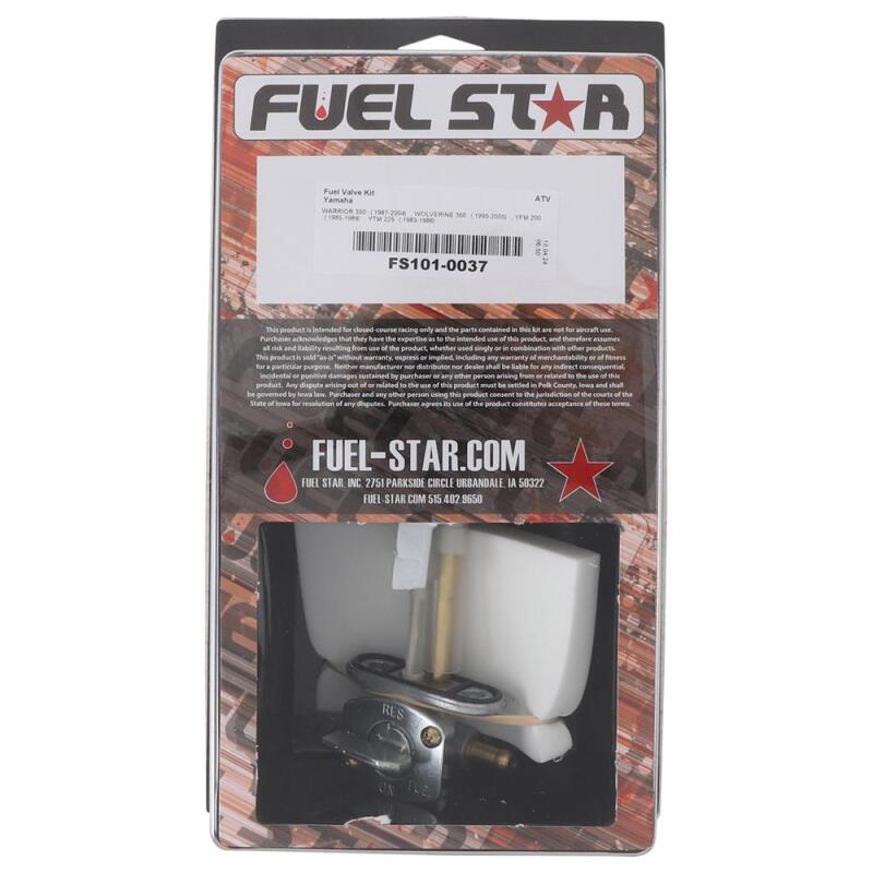All Balls Racing 86-89 YFM 200 DX/1985 YFM 200 Moto-4/95-05 YFM 350 FX Wolverine 4x4 Fuel Valve Kit FS101-0037 FS101-0037 Photo - Primary