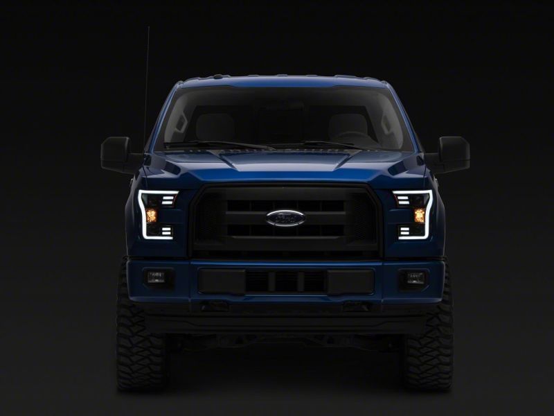 Raxiom 15-17 Ford F-150 G3 Projector Headlights w/ LED Accent- Blk Housing (Clear Lens) T542837 T542837 Photo - Close Up