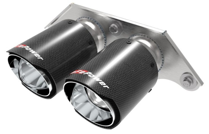 aFe Power Mach Force Xp 4in 304 SS Bolt-On Exhaust Tips Carbon Fiber 14-19 Porsche 911 GT3 3.8L/4.0L 49C36435-C 49C36435-C User 1