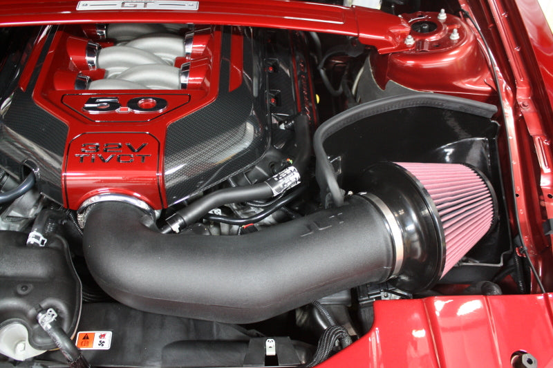JLT 11-14 Ford Mustang GT Series 2 Black Textured Cold Air Intake Kit w/Red Filter - Tune Req CAI2-FMG-11 CAI2-FMG-11 Photo - Primary