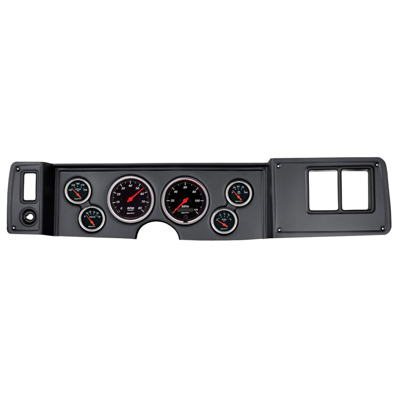 Autometer Designer Black 79-81 Camaro Dash Kit 6pc Tach / MPH / Fuel / Oil / WTMP / Volt 7023-DB 7023-DB Photo - Primary
