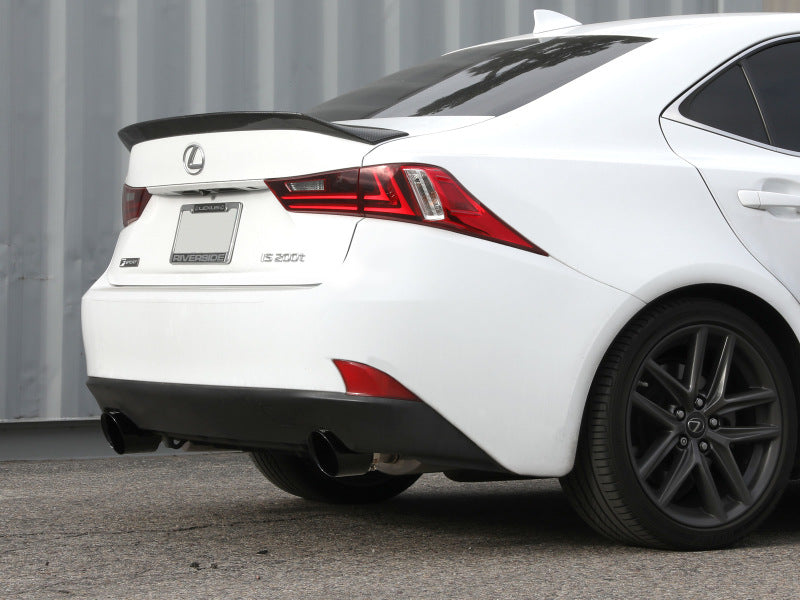aFe POWER Takeda 16-17 Lexus IS200t L4-2.0L (t) 2.5in-3in 304 SS CB Exhaust w/ Black Tips 49-36059-B 49-36059-B Photo - Mounted