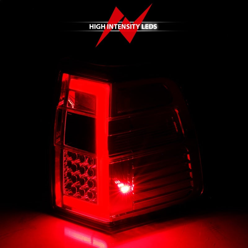 ANZO 07-17 For Expedition LED Taillights w/ Light Bar Chrome Housing Red/Clear Lens 311410 311410 Photo - Unmounted