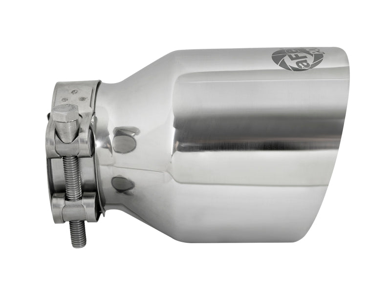 aFe MACH Force-Xp 304 SS Clamp-On Exhaust Tip 2.5in. Inlet / 4in. Outlet / 6in. L - Polished 49T25404-P06 49T25404-P06 Photo - Unmounted