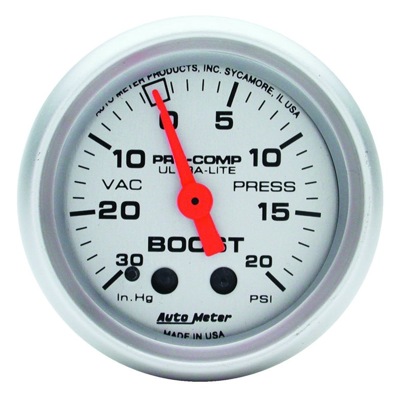 Autometer Ultra-lite Vacuum Boost Mechanical Gauge Universal 4301 Photo - Primary