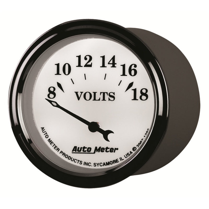 AutoMeter Gauge Voltmeter 2-1/16in. 18V Elec Old Tyme White II 1292 1292 User 3