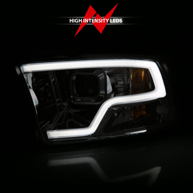 Anzo Dodge Ram 09-18 Projector Plank Style Headlight w/ Halo Chrome Clear A 111405 Photo - lifestyle view