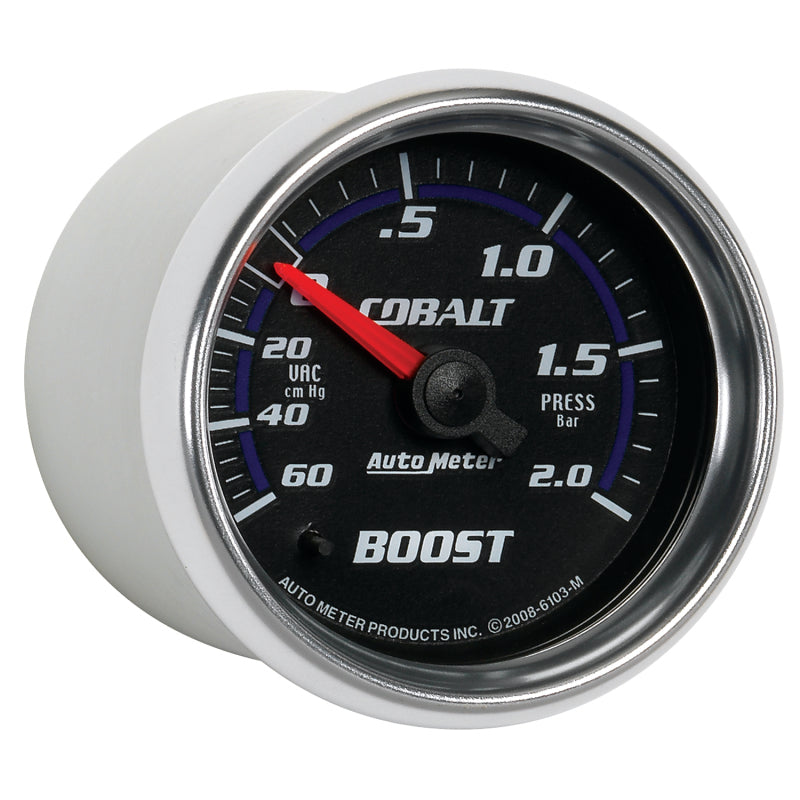 Autometer Cobalt 52mm 2 BAR Mechanical Boost Gauge 6103-M 6103-M User 6