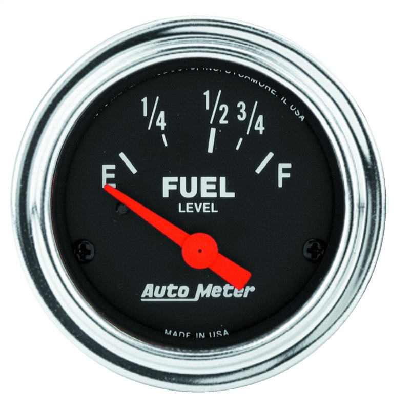 Autometer Gauge, Fuel Level, 2 1/16", 16E to 158F, Elec, Traditional Chrome 2518 Photo - Primary