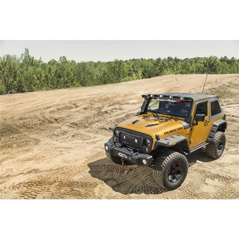 Rugged Ridge Bowless Top 2-Door Black Diamond 07-18 Jeep Wrangler 13750.39 13750.39 Photo - Mounted