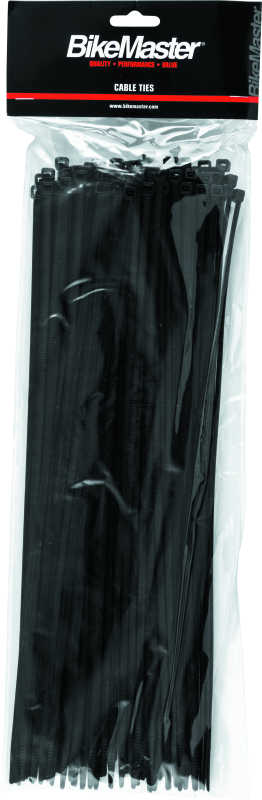 BikeMaster 15in Cable Ties (Pack of 100) - Black 151676 151676 Photo - Primary