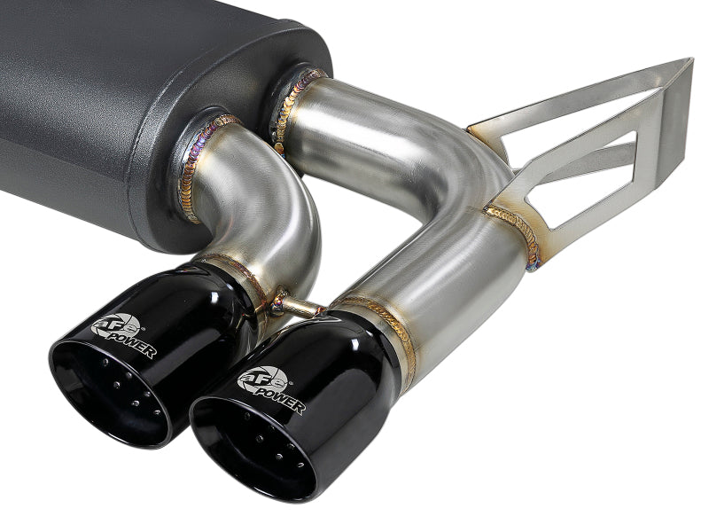aFe MACH ForceXP 2.5 IN 304 Stainless Steel Cat-Back Exhaust System w/ Black Tips 01-06 BMW M3 (E46) 49-36344-B 49-36344-B Photo - Unmounted