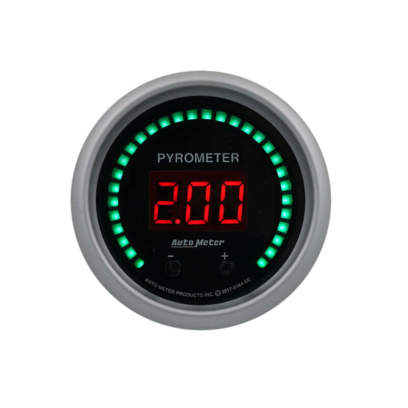 Autometer 52.4mm Black Two Channel 0-2000 Degree Pyrometer (EGT) Sport-Comp Elite Digital Gauge 6744-SC 6744-SC User 1