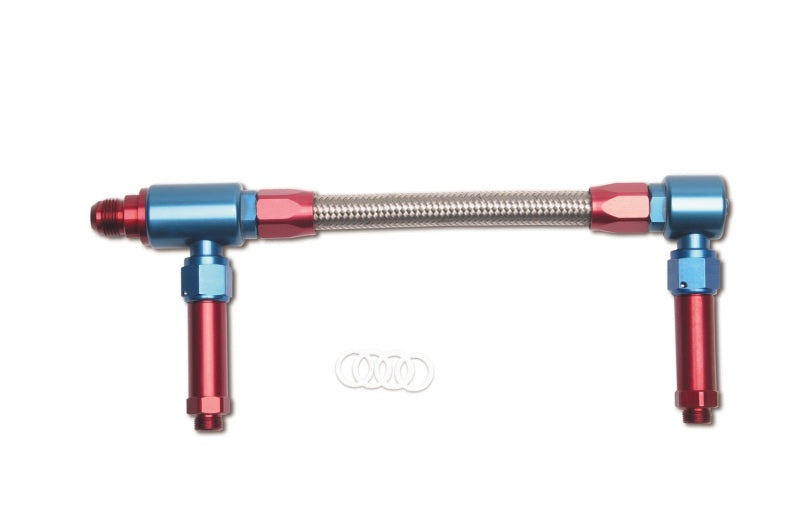 Russell Performance -8 AN to -8 AN ProFlex King Demon Carb Dual Inlet Carb Kit (Red/Blue) 641360 641360 Photo - Primary