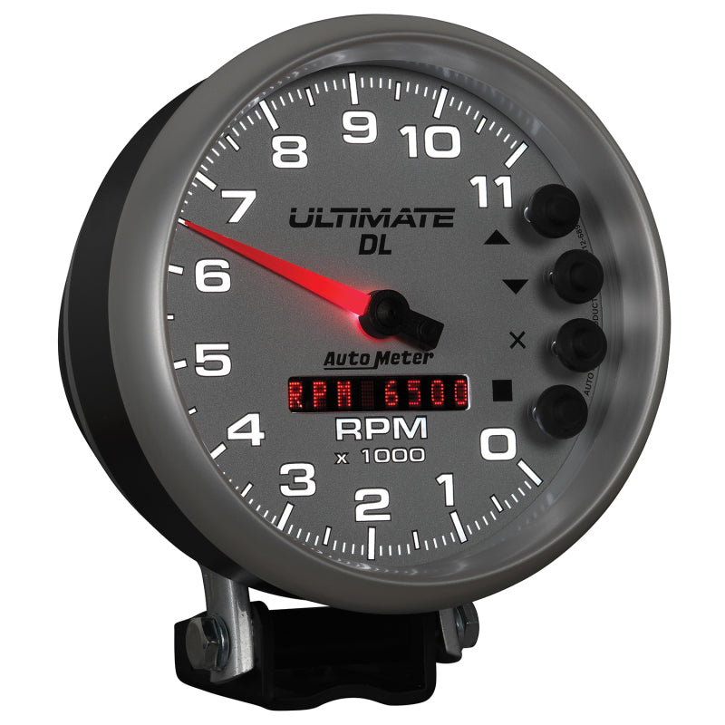 Autometer 5 inch Ultimate DL Playback Tachometer 11000 RPM - Silver 6895 6895 User 6