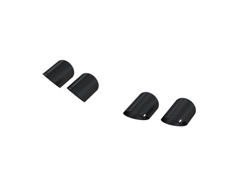 MBRP 15-24 Ford Mustang T304 SS 4in OD / 6.5in Length Quad Tip Cover Kit - Black Tip T5198BLK T5198BLK Photo - Primary