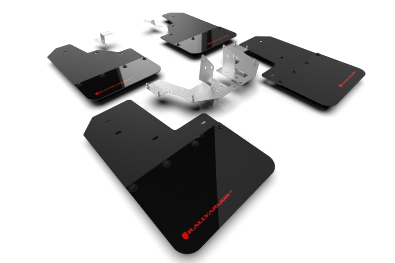 Rally Armor 21-22 Ford Bronco (Plstc Bmpr - NO Rptr/Sprt - NO RR/RB) Blk Mud Flap w/Red Logo MF85-NO-PL-RD MF85-NO-PL-RD Photo - Primary