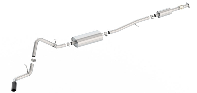 Borla S-Type Cat-Back 19-20 Chevrolet Silverado Side Exit Exhaust - Black Chrome Tip 140800BC 140800BC Photo - Primary