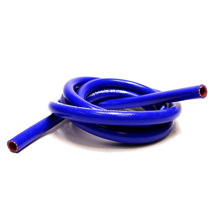 HPS 5/32" ID Blue High Temp Reinforced Silicone Heater Hose Tubing, 4mm ID