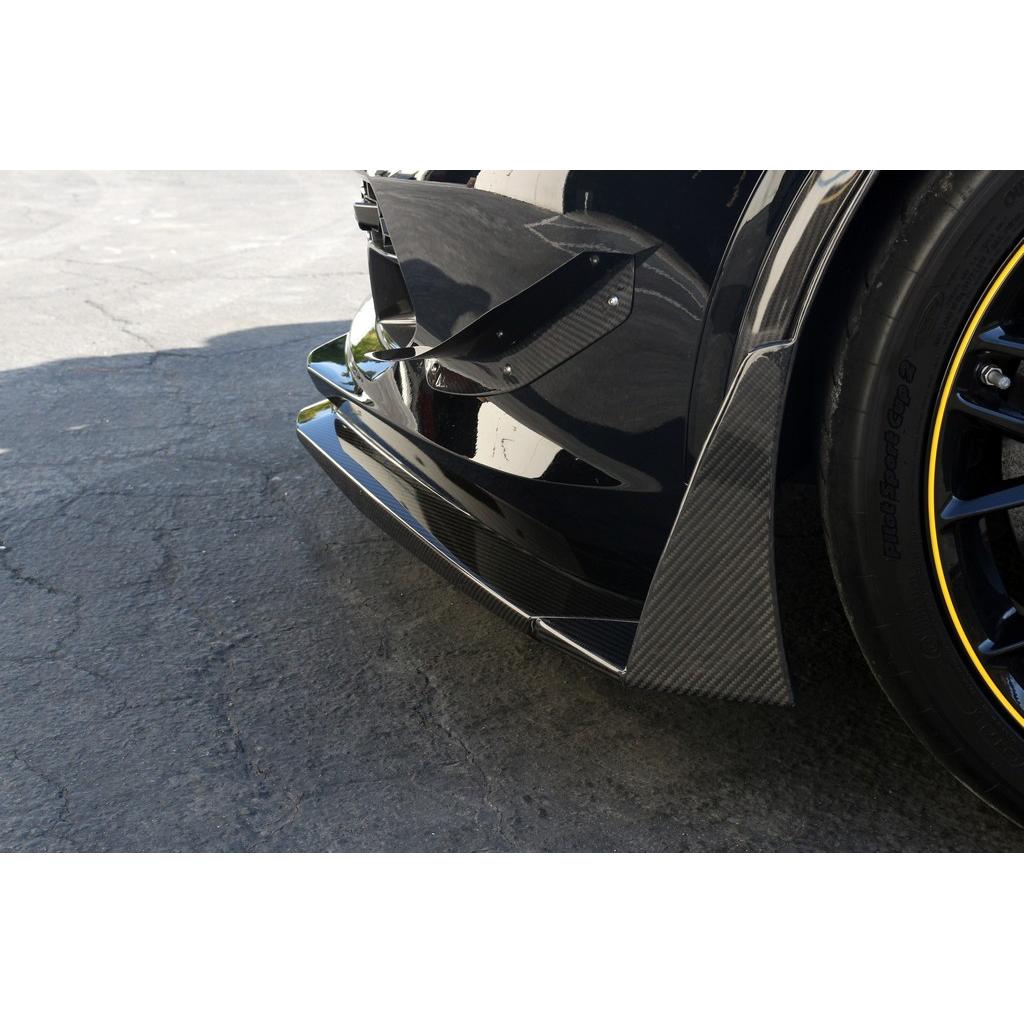 APR Chevrolet Corvette C7 Z06 Carbon Fiber Front Bumper Canards and Spats