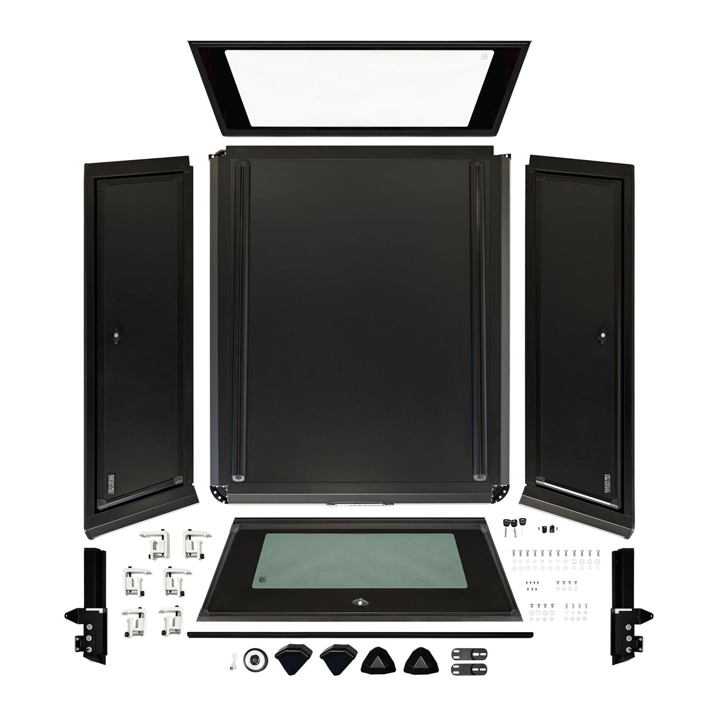Westin 16-23 Toyota Tacoma 5.2ft. Bed EXP Truck Cap Sides & HDW - Black (Box 2 ONLY) 16-11065BS