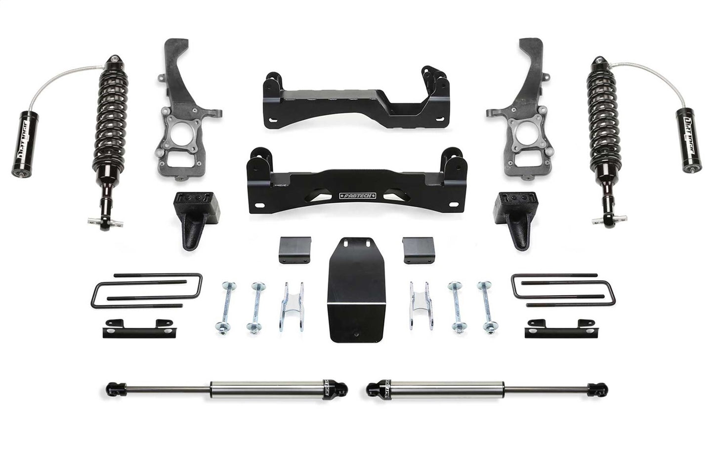 Fabtech 2021 Ford F150 4WD 6in Perf. System w/DL 2.5 Resi Coilovers & Rear DL Shocks K2373DL