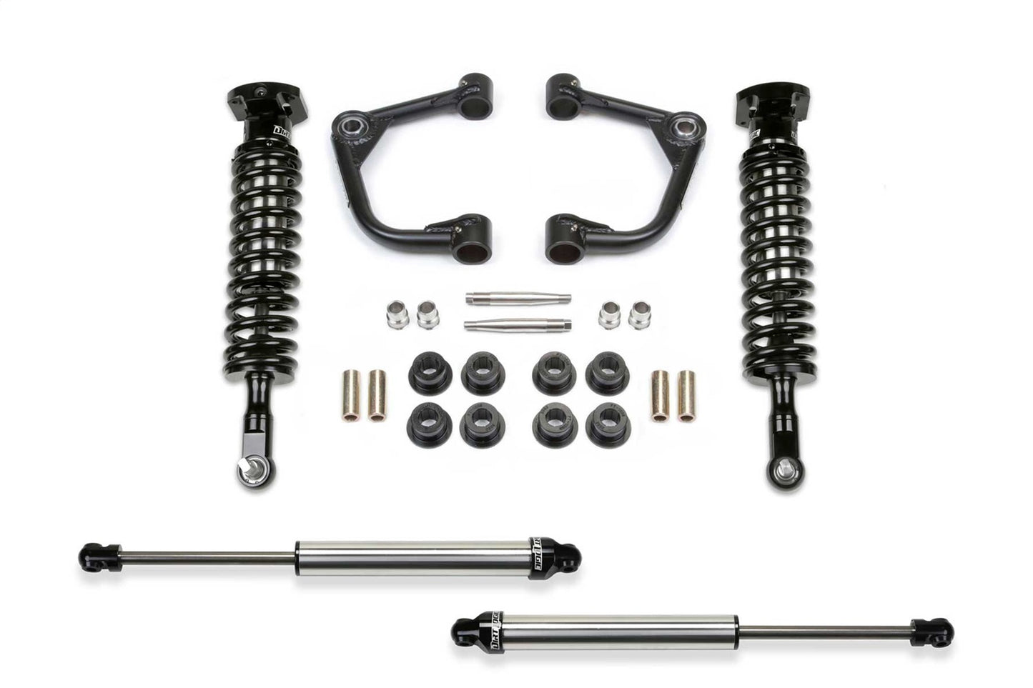 Fabtech 2021 Ford F150 4WD 2in Uniball UCA System w/DL 2.5 Coilovers & Rear DL Shocks K2374DL