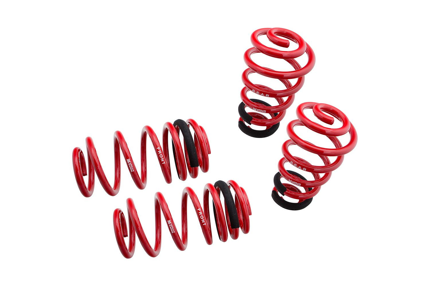 Megan Racing Lowering Springs for Audi A4 2002-2006 FWD SAE 9254 Cold Wound Steel Powder Coated 1 Year Warranty MR-LS-A402FW