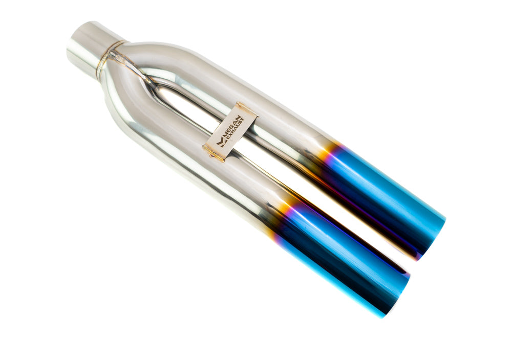 Megan Racing Universal 3" VIP Exhaust Tip "Blast Pipe" Style (weld-on) Blue Tip