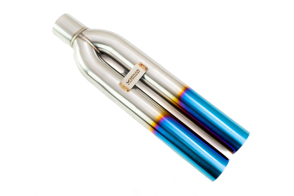 Megan Racing Universal 3" VIP Exhaust Tip "Blast Pipe" Style (weld-on) Blue Tip