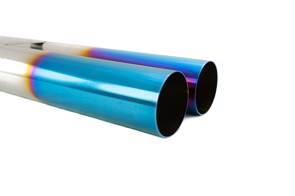 Megan Racing Universal 3" VIP Exhaust Tip "Blast Pipe" Style (weld-on) Blue Tip