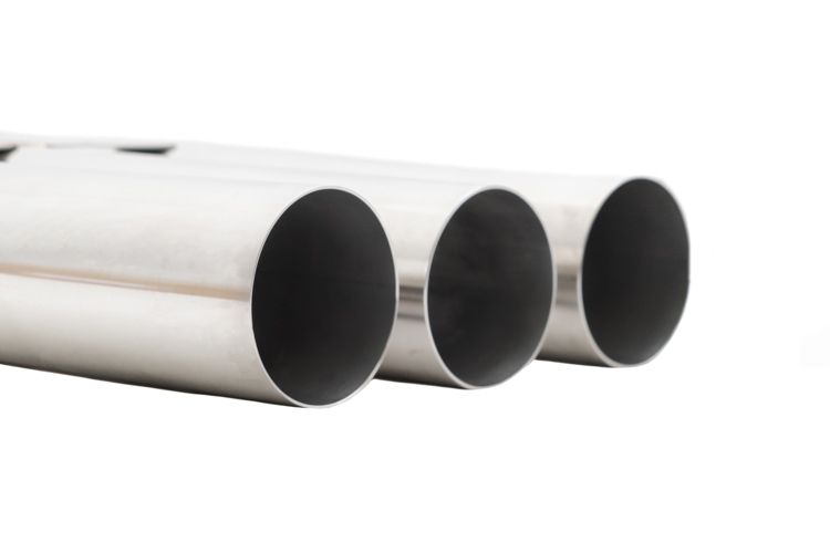 Megan Racing Stainless Steel Universal Muffler Delete with Triple 3" Straight Tips for Universal Fit