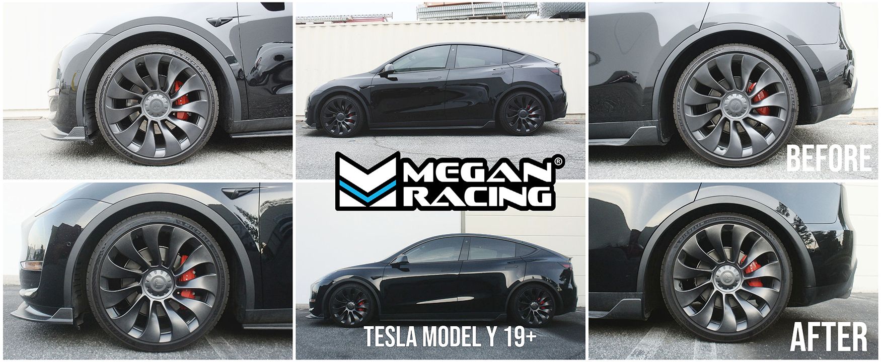 Megan Racing EZII Series Coilover Damper Kit for Tesla Model Y 2019+ and Model 3 2017+ AWD