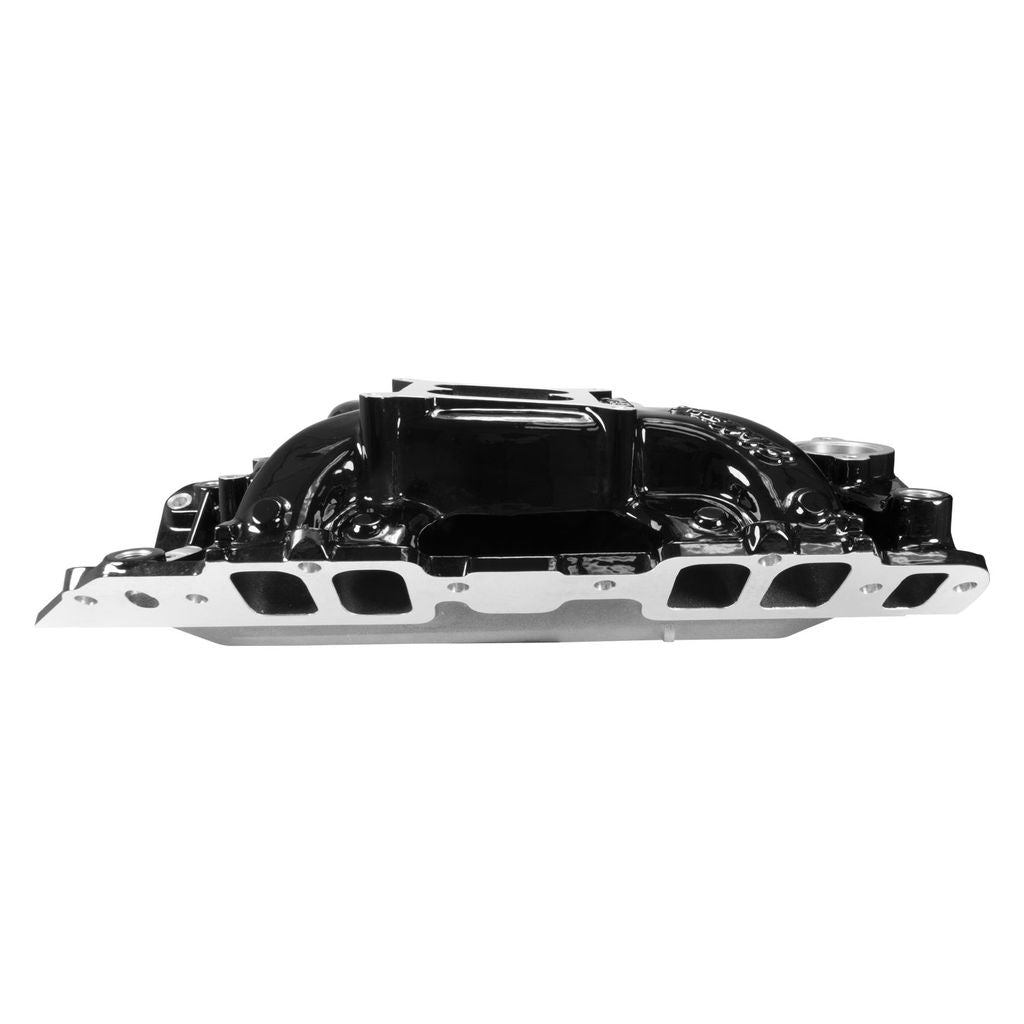 Edelbrock B/B Chev Rect Port RPM Air-Gap Manifold - Black Plasma Finish 7562-BP